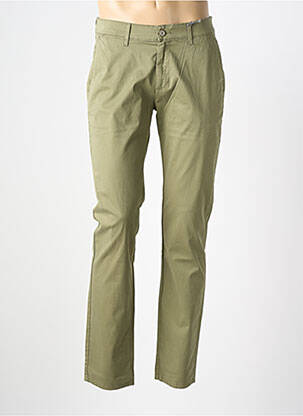 Pantalon chino tissage popeline taille normale vert PIONEER homme