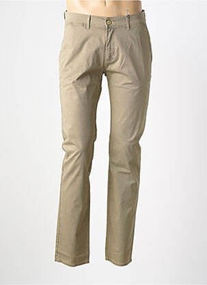 Pantalon chino tissage chiné taille normale beige PIONEER homme