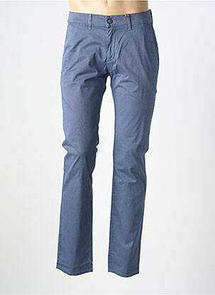 Pantalon chino tissage chiné taille normale bleu PIONEER homme