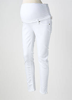 Jean maternité taille normale blanc MAMA JEANS femme