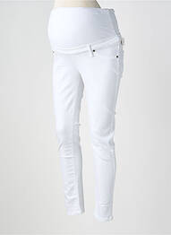Jean maternité taille normale blanc MAMA JEANS femme