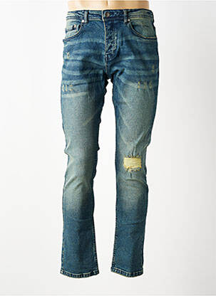 Jeans coupe slim fermeture boutonnée sur le devant taille normale bleu BLACK INDUSTRY homme