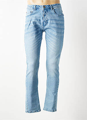 Jeans coupe slim fermeture boutonnée sur le devant taille normale bleu BLACK INDUSTRY homme