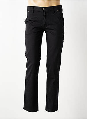 Pantalon chino fermeture zippée sous rabat boutonné taille normale noir MACKTEN femme
