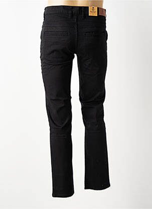 Pantalon chino fermeture zippée sous rabat boutonné taille normale noir MACKTEN femme