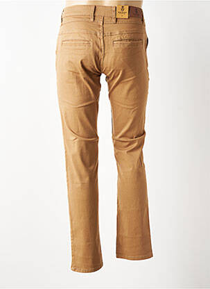 Pantalon chino fermeture zippée sous rabat boutonné taille normale marron MACKTEN femme