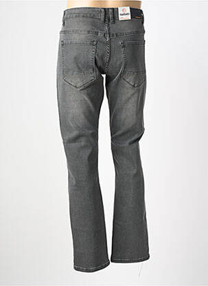 Jeans coupe droite fermeture zippée sous rabat boutonné gris OMNIMEN homme