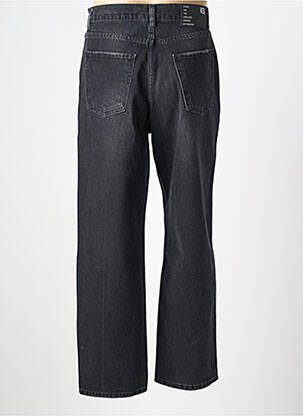 Jeans coupe droite fermeture zippée sous rabat boutonné noir I8 DENIM homme