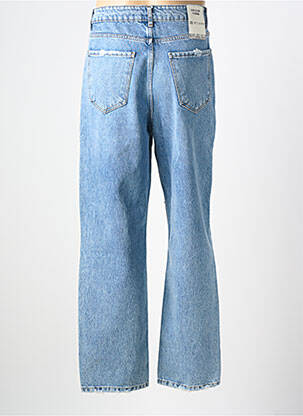 Jeans coupe droite fermeture zippée sous rabat boutonné bleu I8 DENIM homme