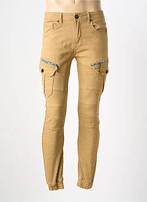 Pantalon cargo poches beige LEEYO JEANS homme