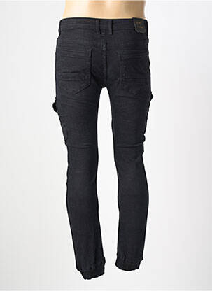 Pantalon cargo poches noir LEEYO JEANS homme