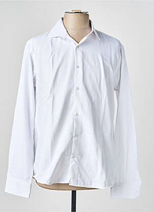 Chemise manches longues coupe droite blanc YVES ENZO homme