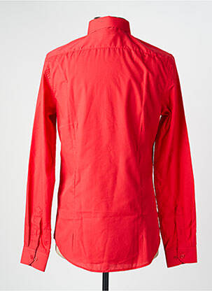 Chemise manches longues coupe cintrée rouge YVES ENZO homme