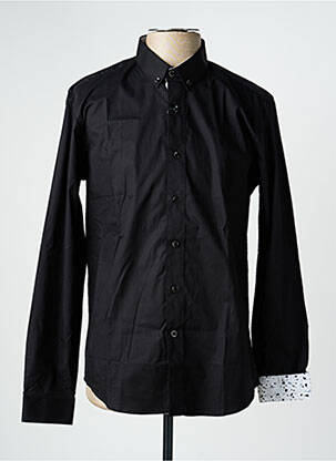 Chemise manches longues coupe cintrée noir YVES ENZO homme