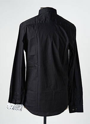 Chemise manches longues coupe cintrée noir YVES ENZO homme