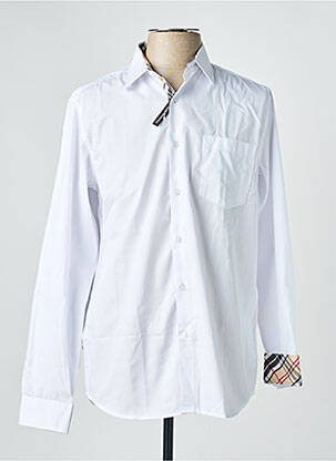 Chemise manches longues coupe droite blanc YVES ENZO homme