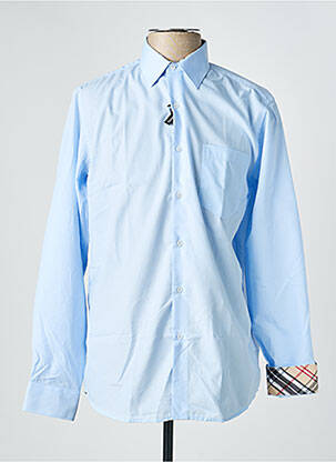 Chemise manches longues coupe droite bleu YVES ENZO homme