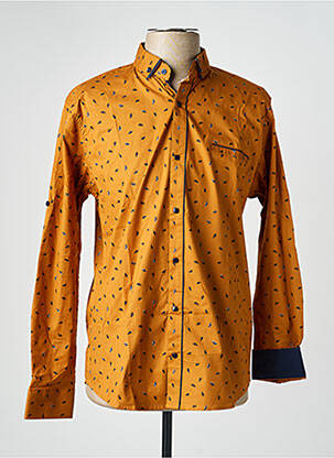Chemise manches longues imprimé fantaisie orange BARON 1983 homme