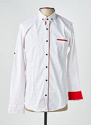 Chemise manches longues imprimé fantaisie blanc BARON 1983 homme