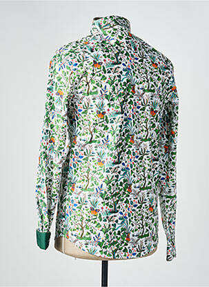 Chemise manches longues imprimé fantaisie vert YVES ENZO homme