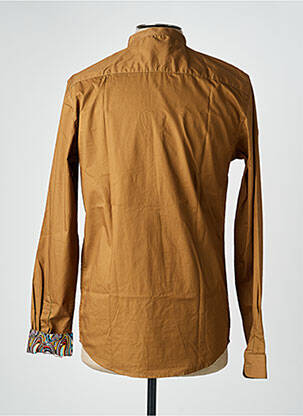 Chemise manches longues coupe cintrée marron YVES ENZO homme