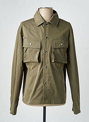 Veste casual fermeture boutonnée sur le devant vert FRILIVIN homme
