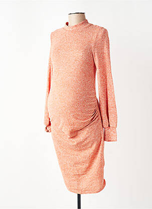 Robe maternité coupe drapée orange QUERENCIA femme