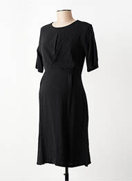 Robe maternité col rond noir MADELEINE & MARIE femme