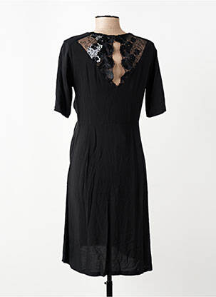 Robe maternité col rond noir MADELEINE & MARIE femme