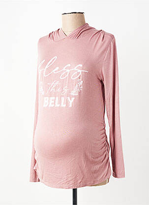 T-shirt / top maternité col rond rose RAGDOLL femme