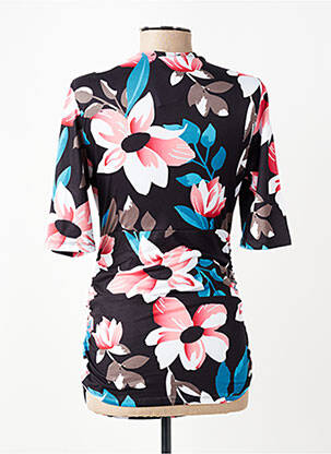 T-shirt / top maternité imprimé fleurs noir KIMI+KAI femme