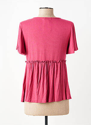 Chemisier maternité manches courtes rose QUERENCIA femme