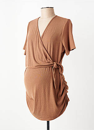 Tunique maternité manches courtes marron QUERENCIA femme