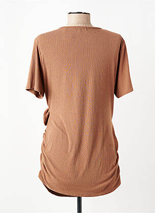 Tunique maternité manches courtes marron QUERENCIA femme