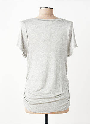 T-shirt / top maternité col v gris FRENCH PASTRY femme