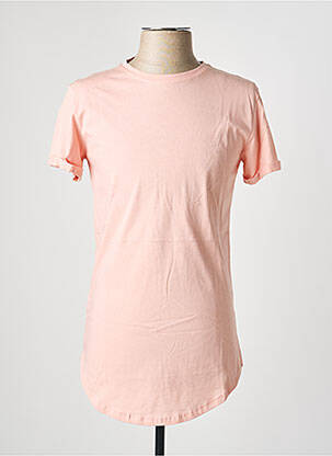 T-shirt coupe droite manches courtes rose MADE IN ITALY homme