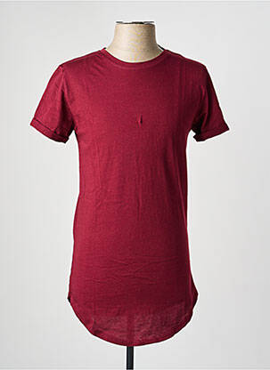 T-shirt coupe droite manches courtes rouge MADE IN ITALY homme