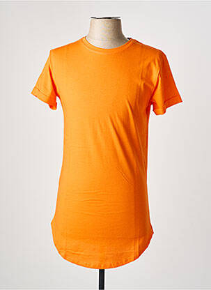 T-shirt coupe droite manches courtes orange MADE IN ITALY homme