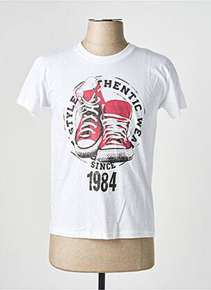 T-shirt coupe droite manches courtes blanc LE VESTIAIRE homme