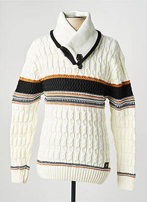 Pull manches longues manches longues blanc LE VESTIAIRE homme