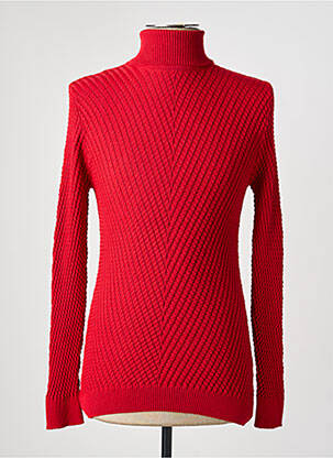 Pull col roulé coupe cintrée manches longues rouge ENZO DICAPRI homme