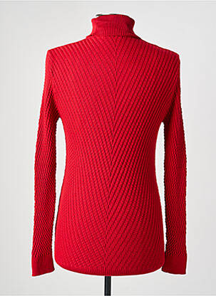 Pull col roulé coupe cintrée manches longues rouge ENZO DICAPRI homme