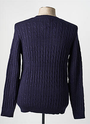 Pull col rond manches longues bleu LE VESTIAIRE homme