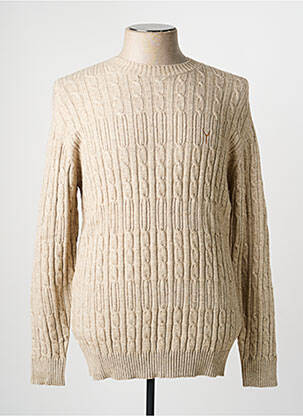 Pull col rond manches longues beige LE VESTIAIRE homme