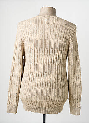 Pull col rond manches longues beige LE VESTIAIRE homme