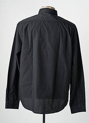 Chemise manches longues coupe droite noir YVES ENZO homme