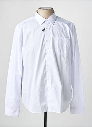 Chemise manches longues coupe droite blanc YVES ENZO homme