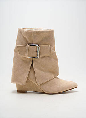 Bottines/boots bout pointu talon de 7 à 9cm beige MARQUIIZ femme