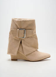 Bottines/boots bout pointu talon de 7 à 9cm beige MARQUIIZ femme