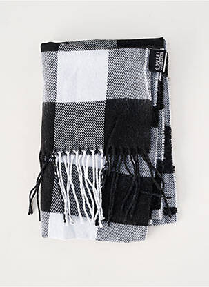 Echarpe imprimé carreaux noir COVERI WORLD homme